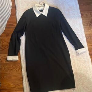 Black Dress with White Accents